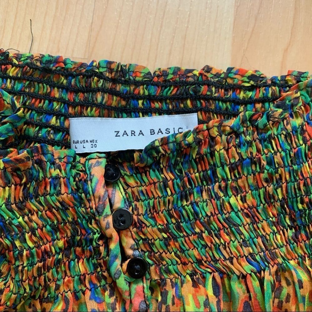 Printed Zara Basic Top Size Large - Picture 3 of 5